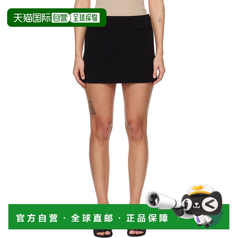 香港直邮潮奢 Courreges 女士 黑色 2-Pocket Heritage 短裙 125C