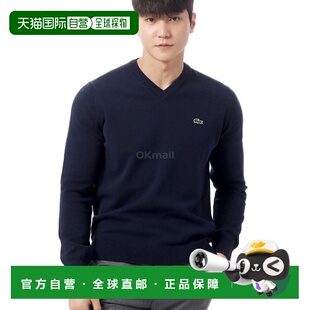韩国直邮Lacoste拉科斯特针织衫男款时尚V领典版型毛衣AH1951-166