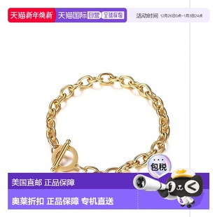 金 自营 金心形吊饰手链 oliver18k 美国奥莱直发 liv
