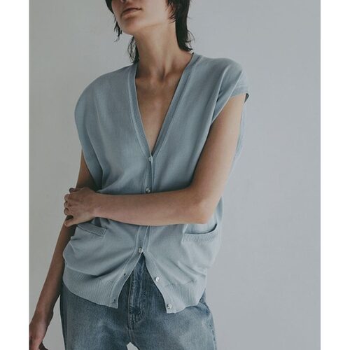 1h可退 日本直邮ETRE TOKYO女装桑蚕棉混纺V领针织背心 122621106