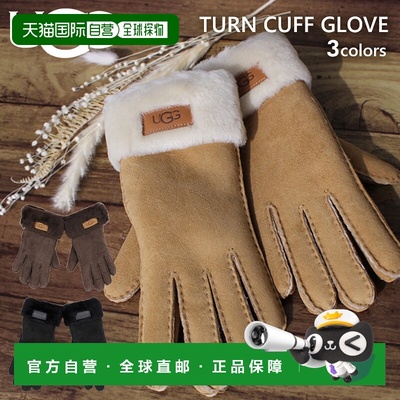 日本直邮UGG W TURN CUFF GLOVE 翻袖手套 防寒 冬季 女士 黑色