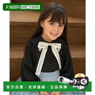 1h可退 日本直邮Sanrio Characters 女童蝴蝶结领衬衫 优雅缎面 /