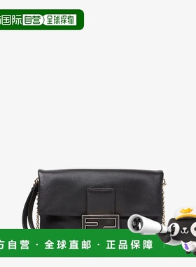 香港直邮FENDI 女士钱包 8M0538ABVEF0KUR CO 黑色 'Mamma Baguet