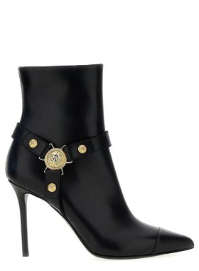 BALMAIN 女士高跟鞋 DN1TE012LVIT0PA AW2024 黑色 Eva高跟短靴