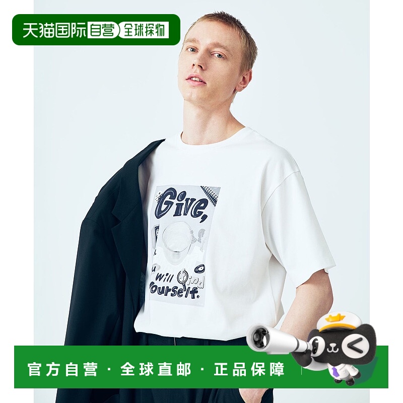 1h可退 日本直邮Chocomoo×ADAM ET ROPE' 男士简约艺术印花T恤 2