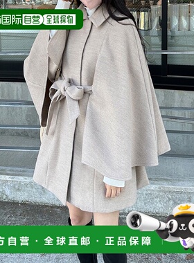 日本直邮JUNOAH 开衩披风外套 [JU5602EW05331]披肩