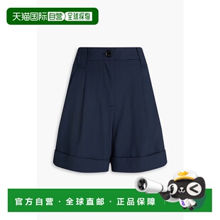 香港直邮潮奢 褶裥斜纹布短裤 GANNI 女士 F9015FABR 甘尼 1h可退
