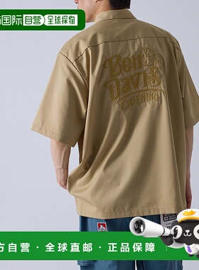 1h可退 日本直邮BEN DAVIS 男士半拉链工作衬衫 2025AAOM05460