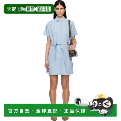 1h可退 香港直邮潮奢 A.P.C. 女士 蓝色 Suzanne 牛仔连衣裙 COGX