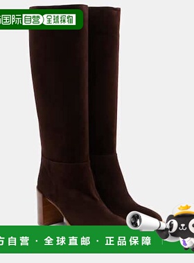 香港直邮Gabriela Hearst 女士 Bocca 绒面革及膝靴子长筒靴女靴