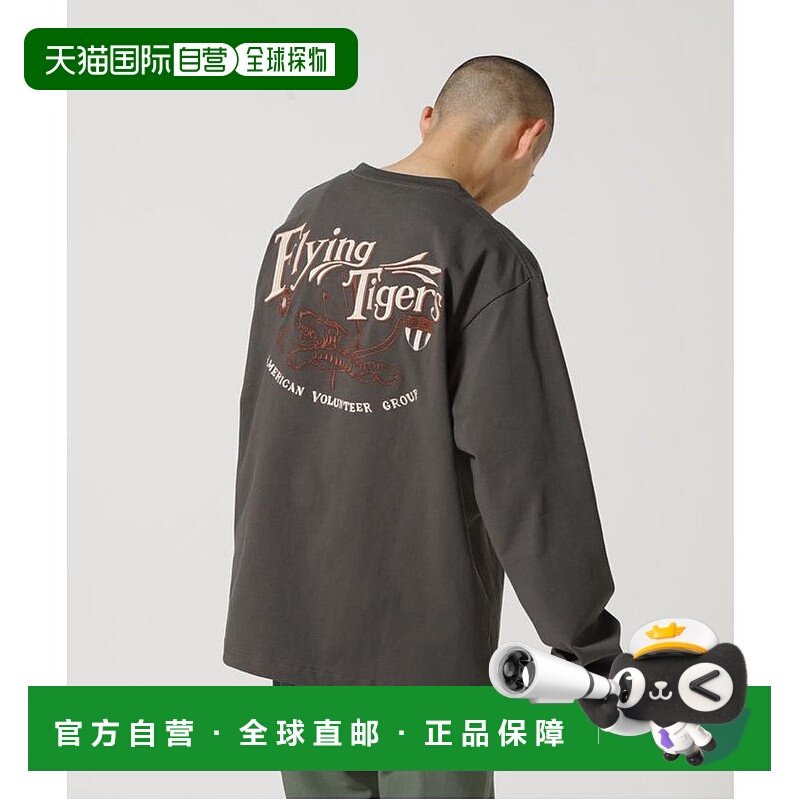 日本直邮AVIREX MILITARY MOTIF LONG SLEEVE T-SHIRT 长袖T恤 [A