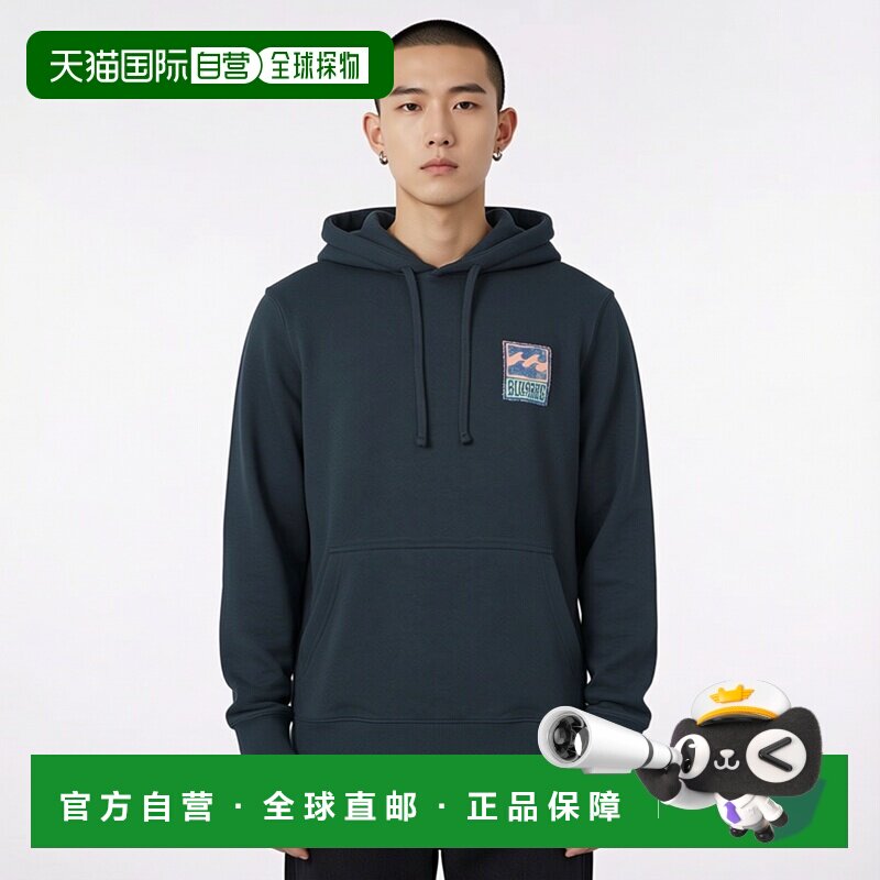 欧洲直邮Billabong衣服男套头运动衫卫衣黑色STAMP PO