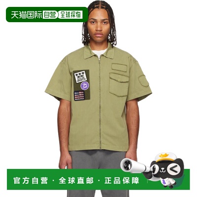 1h可退 香港直邮Palm Angels 棕榈天使 男士 绿色 Military Patch