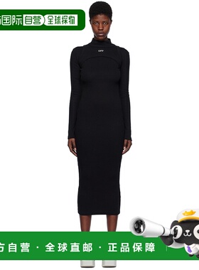 1h可退 香港直邮潮奢 off-white 女士 黑色 Off Stamp 连衣裙 OWD