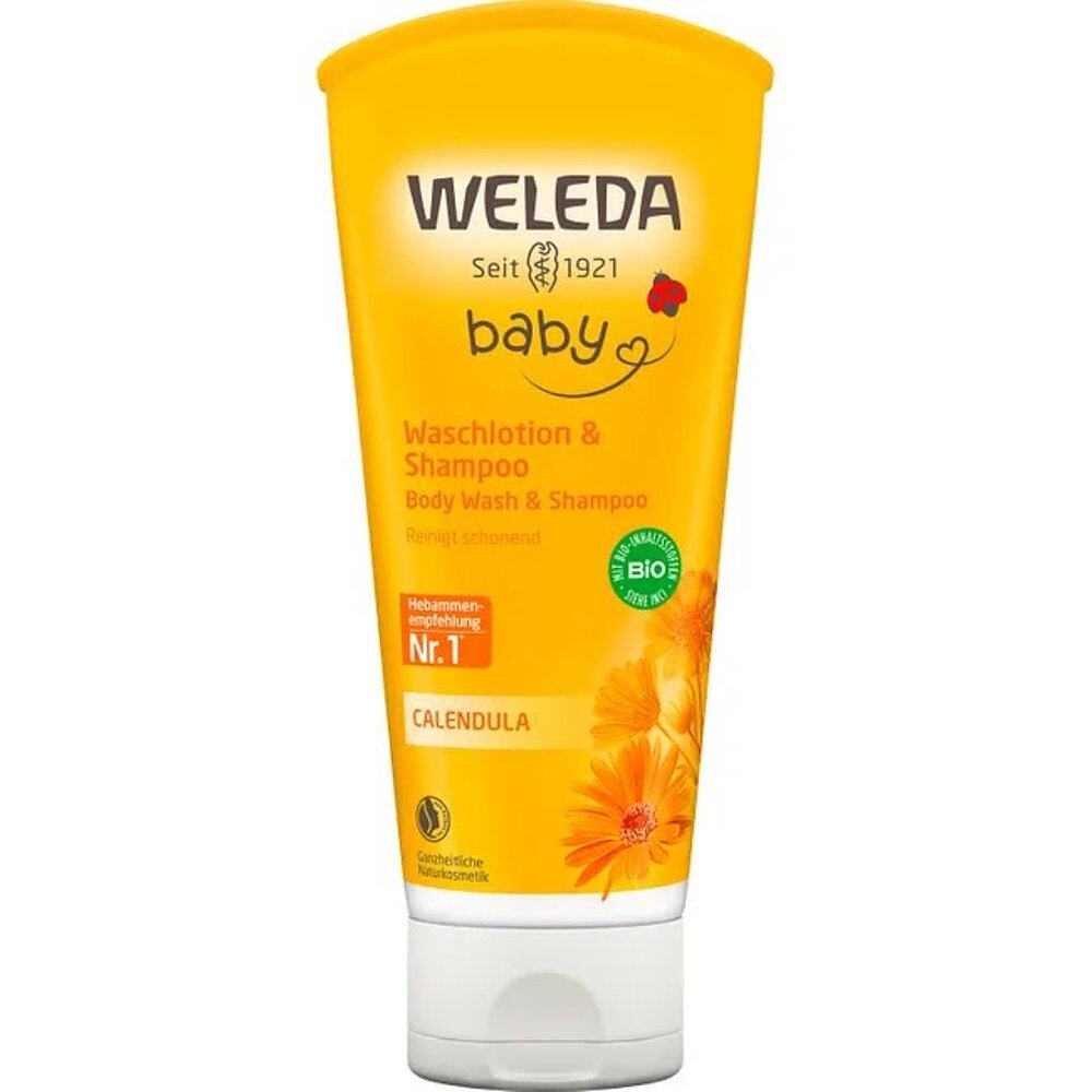 德国Weleda维蕾德金盏花婴儿洗液和洗发水200ml