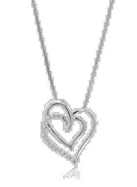 自营vir jewels1/8 克拉圆形切割 17 颗宝石实验室培育钻石心形吊
