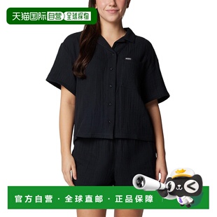 自营 Columbia Holly Hideaway Breezy衬衫上衣女式黑色棉质纽扣F