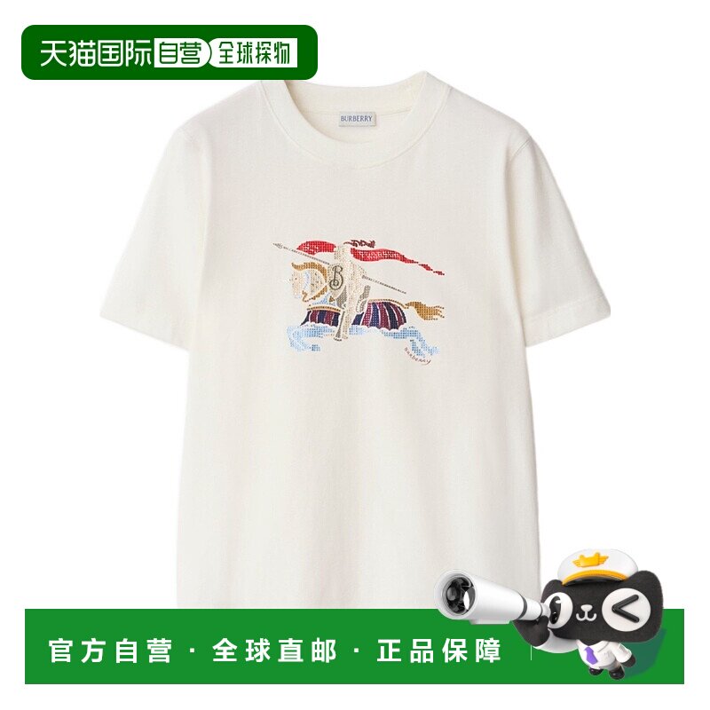 香港直邮BURBERRY 女士T恤 81154801 AW2025 白色  EKD T 恤