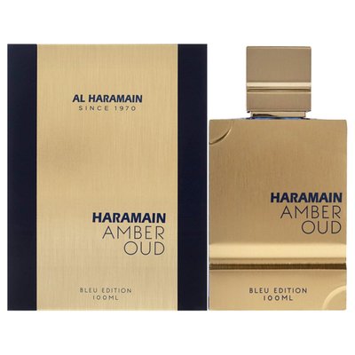 美国直邮Al Haramain哈拉曼琥珀沉香乌木男士浓香水EDP蓝版100ml