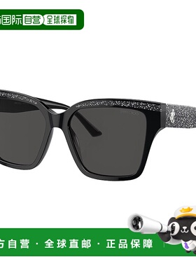 自营 Jimmy Choo JC 5003 503687 55mm 女士枕头太阳镜 - 黑色闪