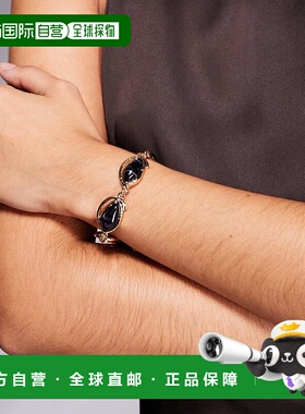 1h可退 香港直邮ASOS 女士 setting 设计链条海军蓝人造半宝石色(