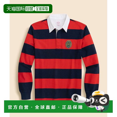 1h可退 日本直邮BROOKS BROTHERS 男士 纯棉重磅网球衫 酒红藏青G