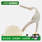 San Glitter Choo 自营Jimmy Aveline Gold Mesh Strap And Ankle