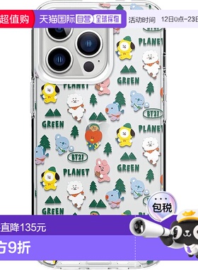 【日本直邮】elago iPhone13 Pro BT21 透明耐冲击壳 THE GREEN P