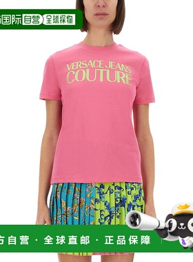 香港直邮VERSACE JEANS 女士T恤 78HAHE05CJ00E494 SS2025