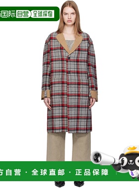 1h可退 香港直邮潮奢 R13 女士 红色 & 灰色 Raw Cut 双面大衣 R1