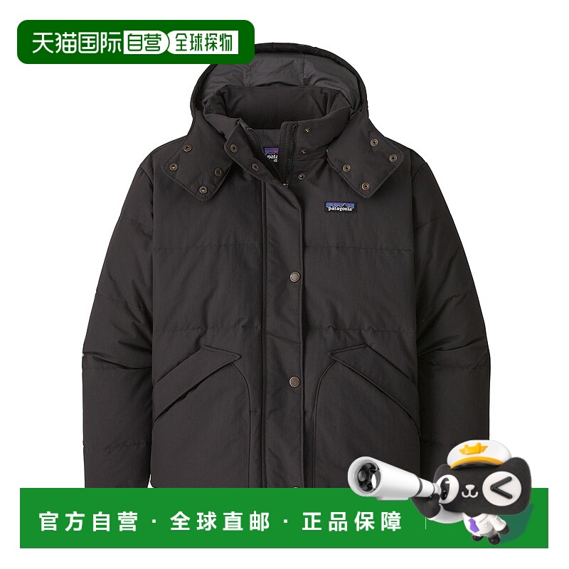 日潮跑腿Patagonia Tomoe Niya 女式 Downdrift 夹克 黑色 XS羽绒