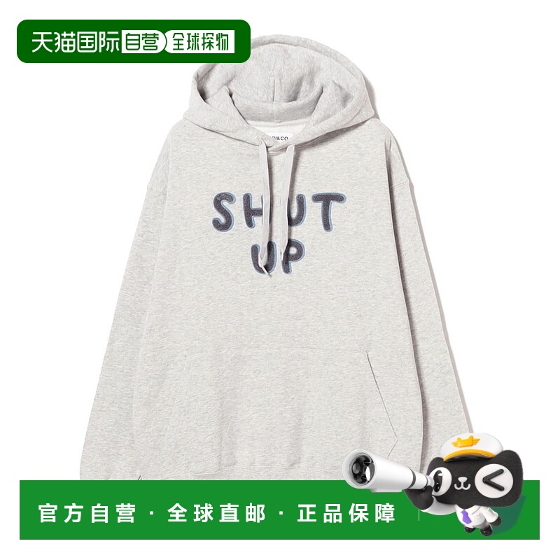 1h可退 日本直邮CHARI&CO 男装 宽松版型半拉链连帽卫衣 SHUT UP