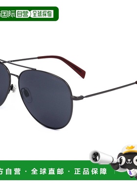 自营 levi's李维斯中性款60毫米灰色太阳镜-深钌红色 美国奥莱直