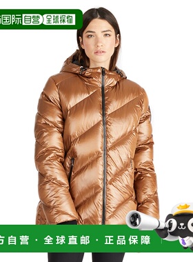 自营 Pajar 女士 Nelli 短款羽绒服，带固定兜帽 - 铜色 美国奥莱