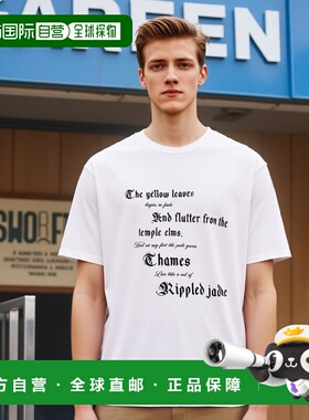 香港直邮ALEXANDER MCQUEEN 男士T恤 815069QTAC70909 SS2025男装