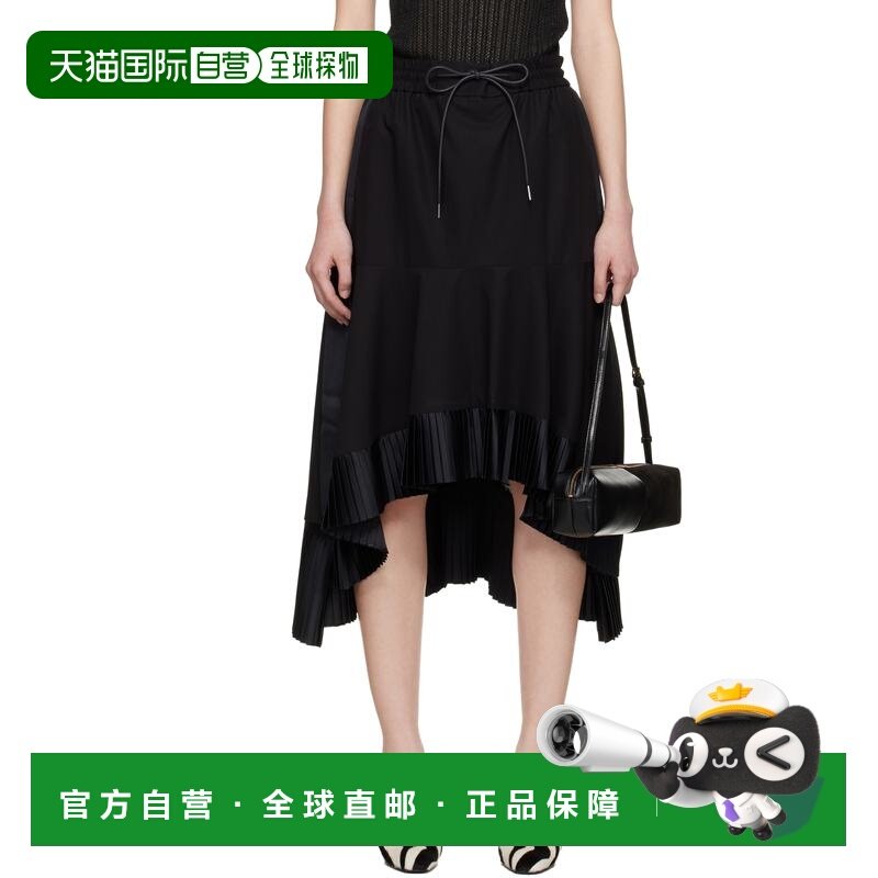 香港直邮Sacai 女士 黑色半身裙 2608325 black黑色 舒适时尚,女装/女士精品,半身裙,淘宝优惠券,粉丝福利购,淘宝优惠卷