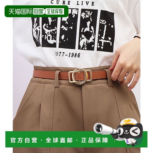 日本直邮florge 无级调节地球扣皮革触感细腰带 [FL8218EW009432]