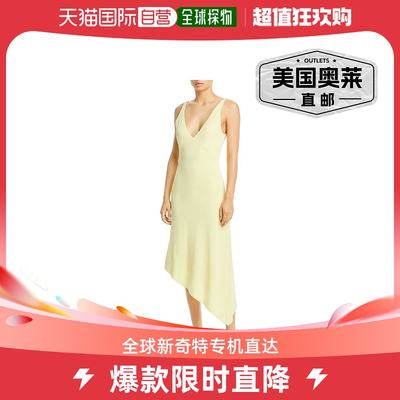 remainGosha 女士 V-Neck Calf Midi Dress wax yellow 【美国奥