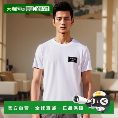 香港直邮BALMAIN 男士T恤 EH1EF000BC910FA SS2025 白色 Couture