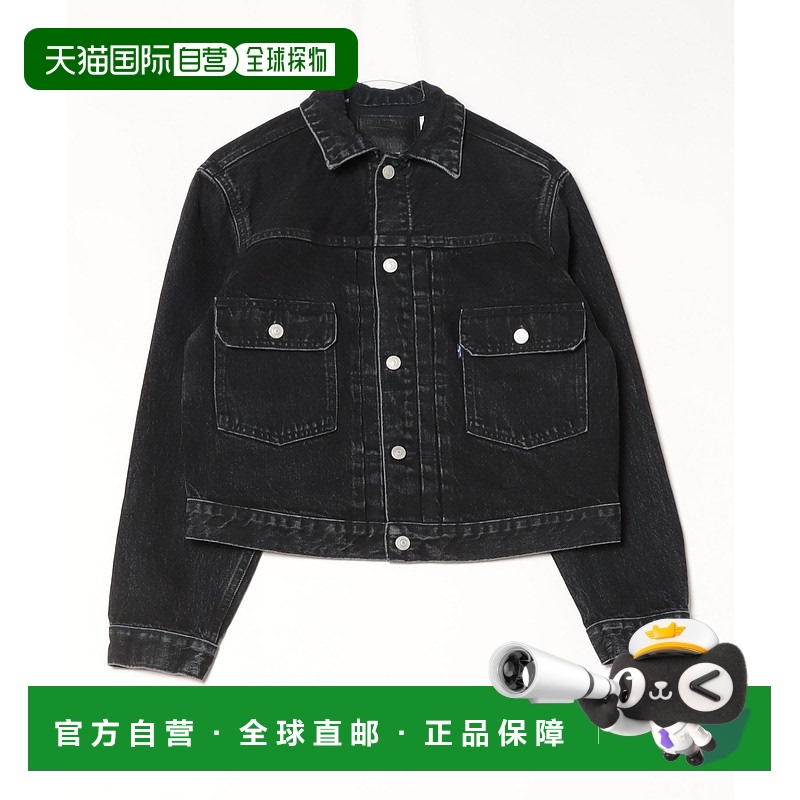 1h可退 日本直邮Levi's 女士黑色复古宽松牛仔夹克 TYPE II MOJ A