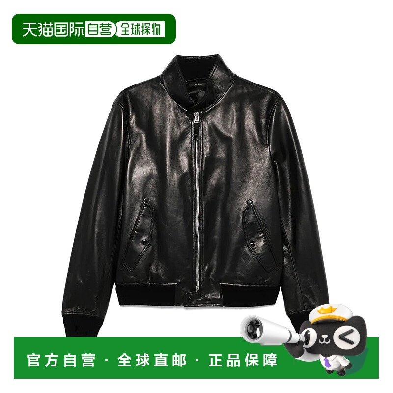 1h可退 香港直邮TOM FORD 男士皮衣 LBG003LMN022LB999 AW2025 黑