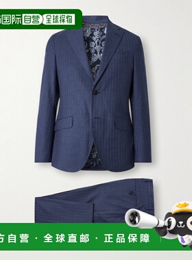 1h可退 香港直邮Etro 艾特罗 男士 Roma 细条纹羊毛套装 MRGC0001