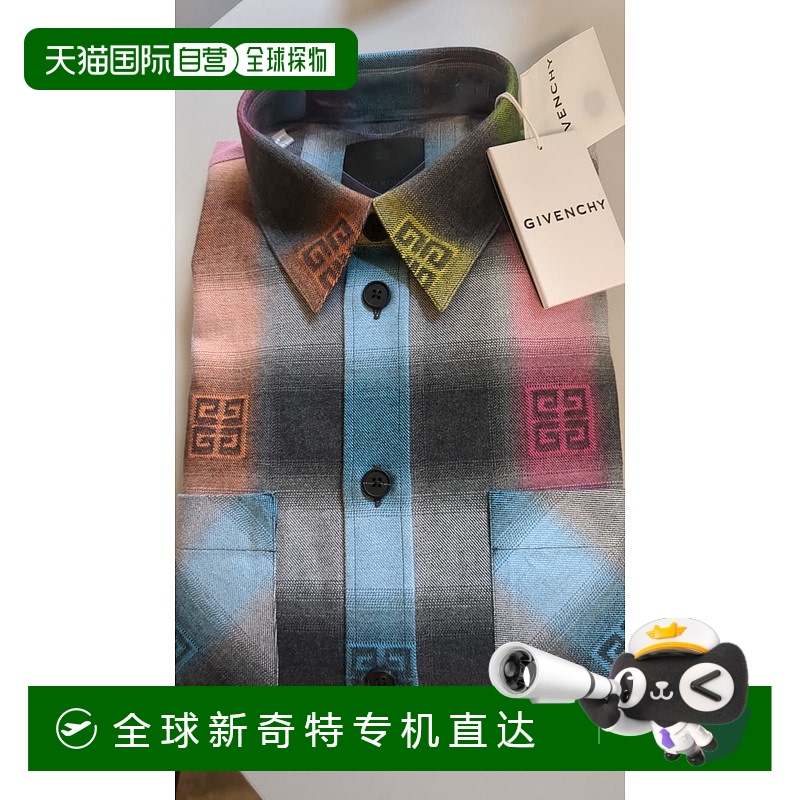 1h可退 香港直邮GIVENCHY 男士衬衫 BM60VZ14UT960 AW2023 灰色 C
