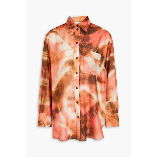 潮奢 ZIMMERMANN 女士 宽松款扎染真丝缎衬衫 7345TSS236