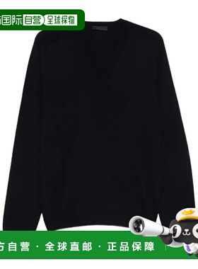 香港直邮PRADA 男士针织衫 UMF02917AYF0008 AW2025 蓝色 长袖针
