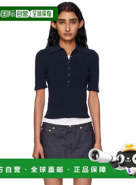 香港直邮潮奢 A.P.C. 女士 海军蓝 Joelle Polo 衫 COGDKF23421