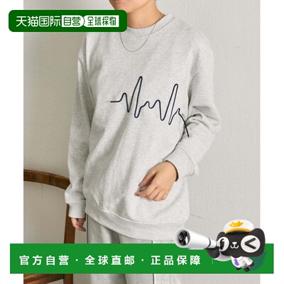 日本直邮ear PAPILLONNER 女装 全棉宽松T恤 心电图绳饰半袖 EAS1