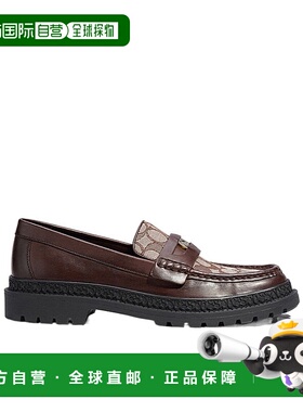 香港直邮COACH 男士商务休闲鞋 CC833MPL SS2025 黑色 徽标提花乐