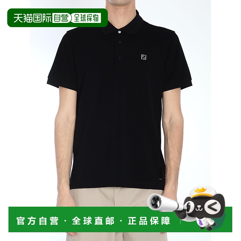 香港直邮FENDI 男士POLO衫 FY0985AUA5F0QA1 CO 黑色 POLO SLIM