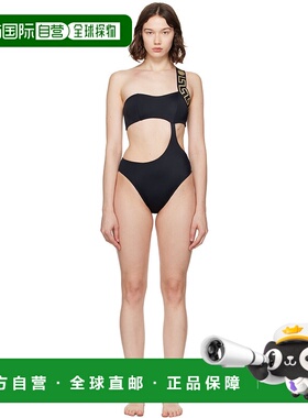 1h可退 香港直邮潮奢 versace 范思哲 女士 黑色 Greca Border 连